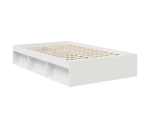 Gultas Rāmis Balts 120 X 200 Cm Ciets Priedes Koks Vidaxl