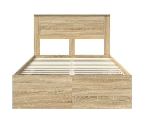 Gultas Rāmis Sonoma 120 X 200 Cm Ciets Priedes Koks Vidaxl