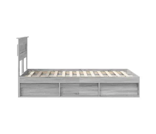 Lovos Rėmas Pilkas Sonoma 120 X 200 Cm Kietos Pušies Mediena