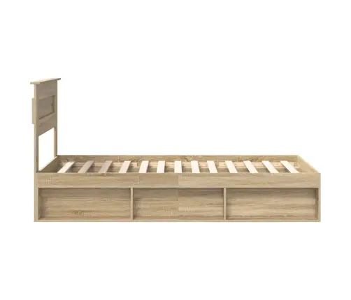 Gultas Rāmis Sonoma 100 X 200 Cm Ciets Priedes Koks Vidaxl