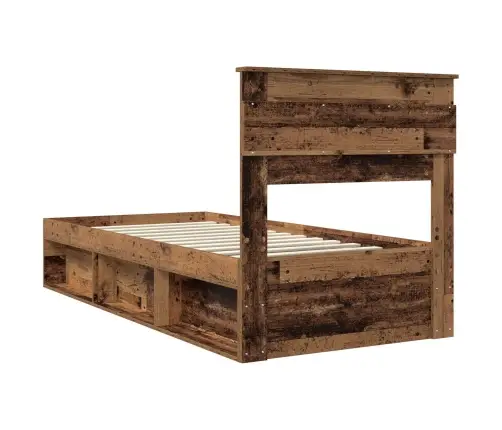 Gultas Rāmis Vecs Koks 90 X 190 Cm Ciets Priedes Koks Vidaxl