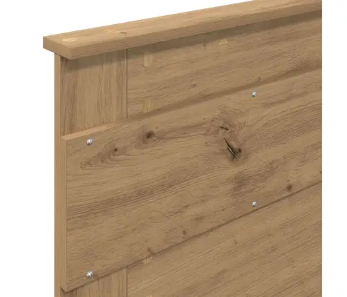 Gultas Rāmis Mākslīgā Ozola 90 X 190 Cm Ciets Priedes Koks Vidaxl