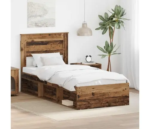 Gultas Rāmis Vecs Koks 75 X 190 Cm Ciets Priedes Koks Vidaxl