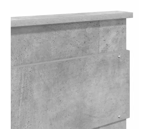 Gultas Rāmis Betona Pelēks 200 X 200 Cm Inženieru Koks Vidaxl