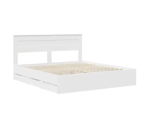 Voodi Raam Sahtliga Peaga Valge 180 X 200 Cm Inseneripuit