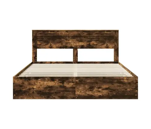 Voodi Raam Sahtliga Suitsetatud Tamm 180 X 200 Cm Inseneripuit