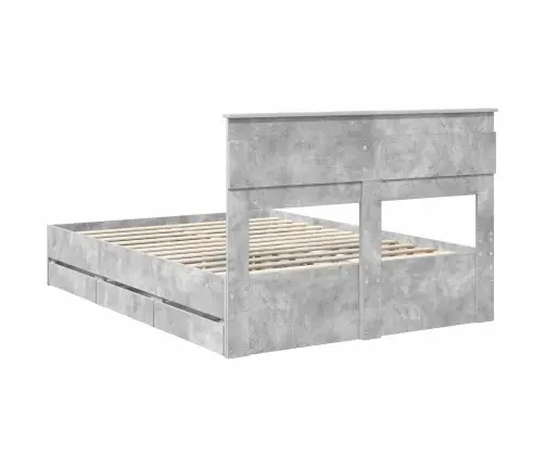 Voodi Raam Sahtliga Peaga Betoonhall 140 X 200 Cm Inseneripuit