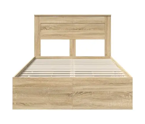 Gultas Rāmis Sonoma Ozols 120 X 190 Cm Inženieru Koks Vidaxl