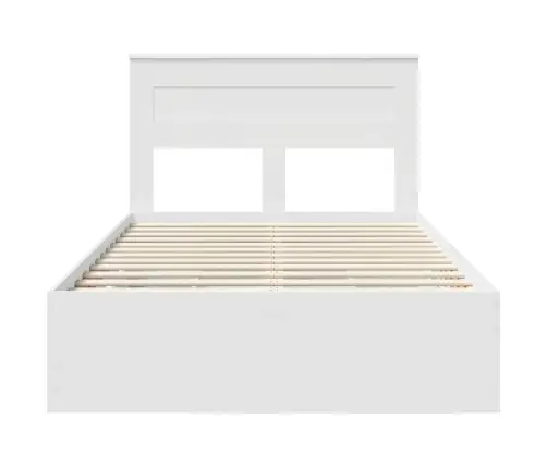 Gultas Rāmis Ar Atvilktni Balts 120 X 200 Cm Inženieru Koks Vidaxl
