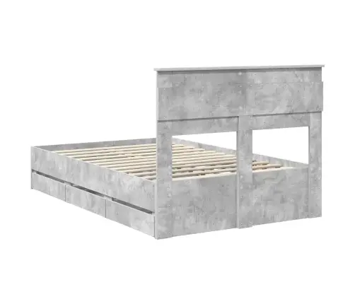 Lovos Rėmas Betono Pilka 120 X 200 Cm Inžinerinė Mediena