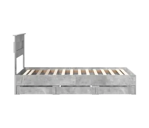 Lovos Rėmas Betono Pilka 100 X 200 Cm Inžinerinė Mediena