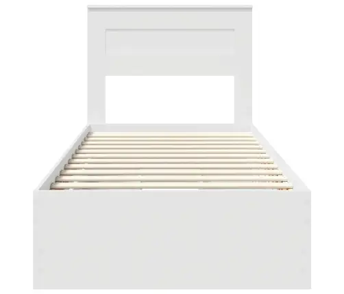 Voodi Raam Sahtliga Peaga Valge 90 X 200 Cm Inseneripuit