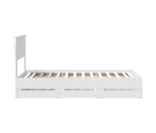 Voodi Raam Sahtliga Peaga Valge 90 X 200 Cm Inseneripuit