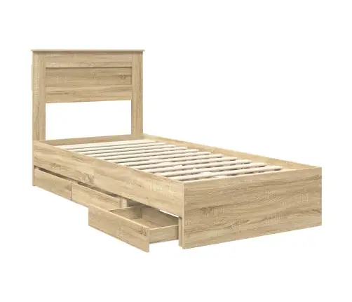 Lovos Rėmas Sonoma Ąžuolas 90 X 200 Cm Inžinerinė Mediena