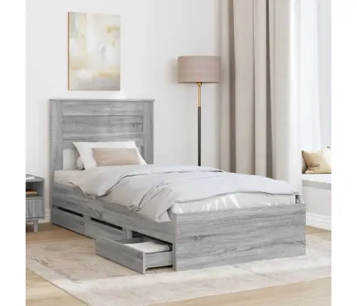 Voodi Raam Sahtliga Peaga Hall Sonoma 90 X 200 Cm Inseneripuit