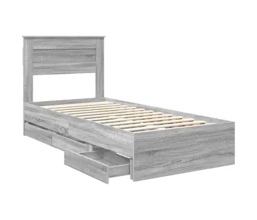 Voodi Raam Sahtliga Peaga Hall Sonoma 75 X 190 Cm Inseneripuit