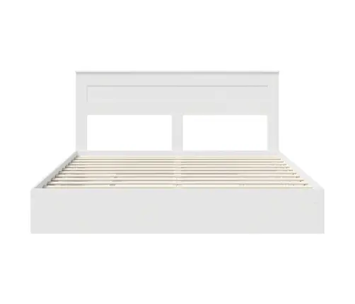 Gultas Rāmis Ar Atvilktni Balts 200 X 200 Cm Inženierijas Koks Vidaxl