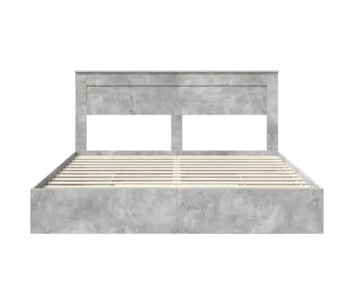 Glabāšanas Gulta Betona Pelēks 200 X 200 Cm Inženierijas Koks Vidaxl