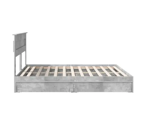 Glabāšanas Gulta Betona Pelēks 200 X 200 Cm Inženierijas Koks Vidaxl