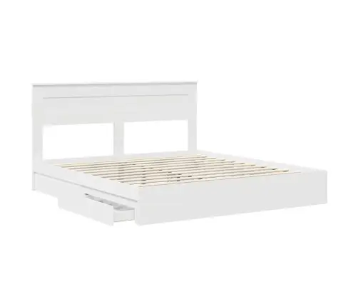 Glabāšanas Gulta Balts 180 X 200 Cm Inženierijas Koks Vidaxl