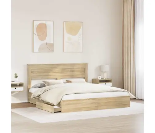 Saugos Lova Sonoma Ąžuolas 180 X 200 Cm Apdirbta Mediena