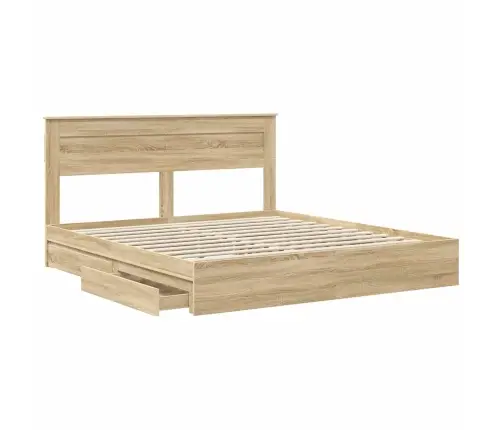 Saugos Lova Sonoma Ąžuolas 180 X 200 Cm Apdirbta Mediena