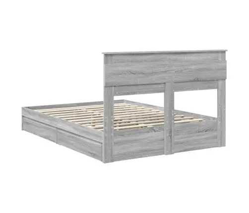 Saugos Lova Pilkas Sonoma 160 X 200 Cm Apdirbta Mediena