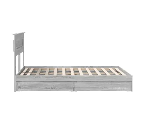 Saugos Lova Pilkas Sonoma 160 X 200 Cm Apdirbta Mediena