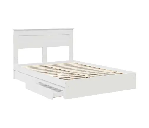 Glabāšanas Gulta Balts 140 X 190 Cm Inženierijas Koks Vidaxl