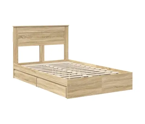 Saugos Lova Sonoma Ąžuolas 135 X 190 Cm Apdirbta Mediena