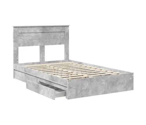 Laos Voodi Peaga Sahtliga Betoonhall 135 X 190 Cm Tehispuit