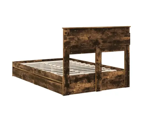 Saugos Lova Rūkyta Ąžuolas 135 X 190 Cm Apdirbta Mediena