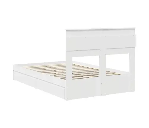 Glabāšanas Gulta Balts 120 X 200 Cm Inženierijas Koks Vidaxl