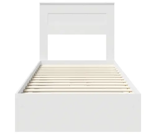 Glabāšanas Gulta Balts 100 X 200 Cm Inženierijas Koks Vidaxl