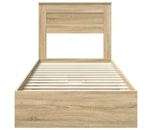 Gultas Rāmis Sonoma Ozols 100 X 200 Cm Inženierijas Koks Vidaxl