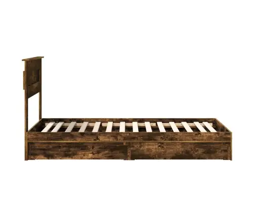 Gultas Rāmis Dūmaka Ozols 90 X 190 Cm Inženierijas Koks Vidaxl