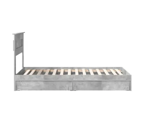 Laos Voodi Peaga Sahtliga Betoonhall 90 X 200 Cm Tehispuit