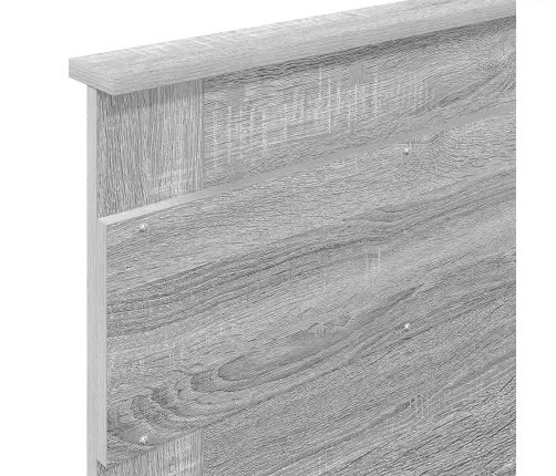 Gultas Rāmis Pelēks Sonoma 90 X 200 Cm Inženierijas Koks Vidaxl