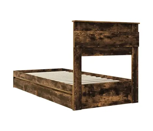 Saugos Lova Rūkyta Ąžuolas 75 X 190 Cm Apdirbta Mediena