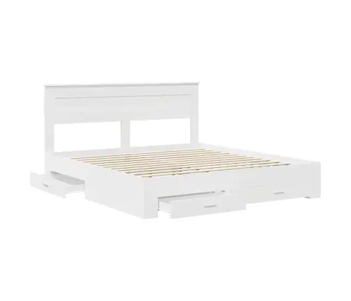 Gultas Rāmis Ar Atvilktni Ar Galvas Klāju Inženierijas Koks Vidaxl