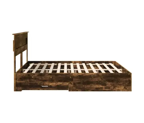 Voodi Raam Sahtliga Peaga Ladustamisega Tehispuit