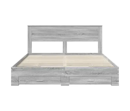 Gultas Rāmis Ar Atvilktni Ar Galvas Klāju Inženierijas Koks Vidaxl