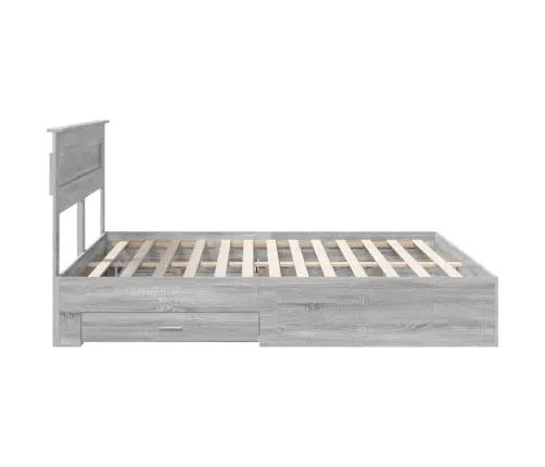 Gultas Rāmis Ar Atvilktni Ar Galvas Klāju Inženierijas Koks Vidaxl