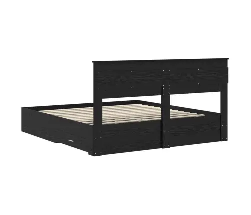 Voodi Raam Sahtliga Peaga Ladustamisega Tehispuit