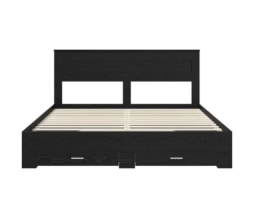 Voodi Raam Sahtliga Peaga Ladustamisega Tehispuit