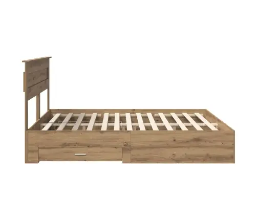 Gultas Rāmis Artisānā Ozols 180 X 200 Cm Inženierijas Koks Vidaxl