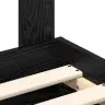 Gultas Rāmis Melns Ozolkoks 140 X 190 Cm Inženierijas Koks Vidaxl