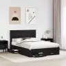 Gultas Rāmis Melns Ozolkoks 140 X 190 Cm Inženierijas Koks Vidaxl