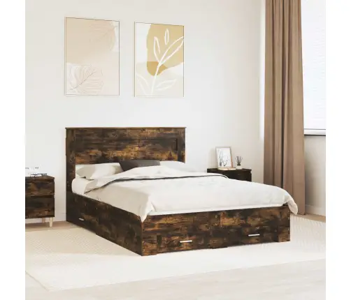 Lovos Rėmas Su Stalčių Su Galvūgalio Apdirbta Mediena