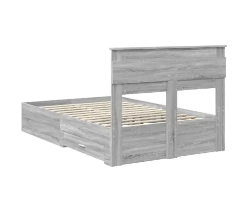 Voodi Raam Peaga Sahtliga Hall Sonoma 135 X 190 Cm Tehispuit